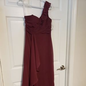 David's Bridal Wine Bridesmaid dress 8